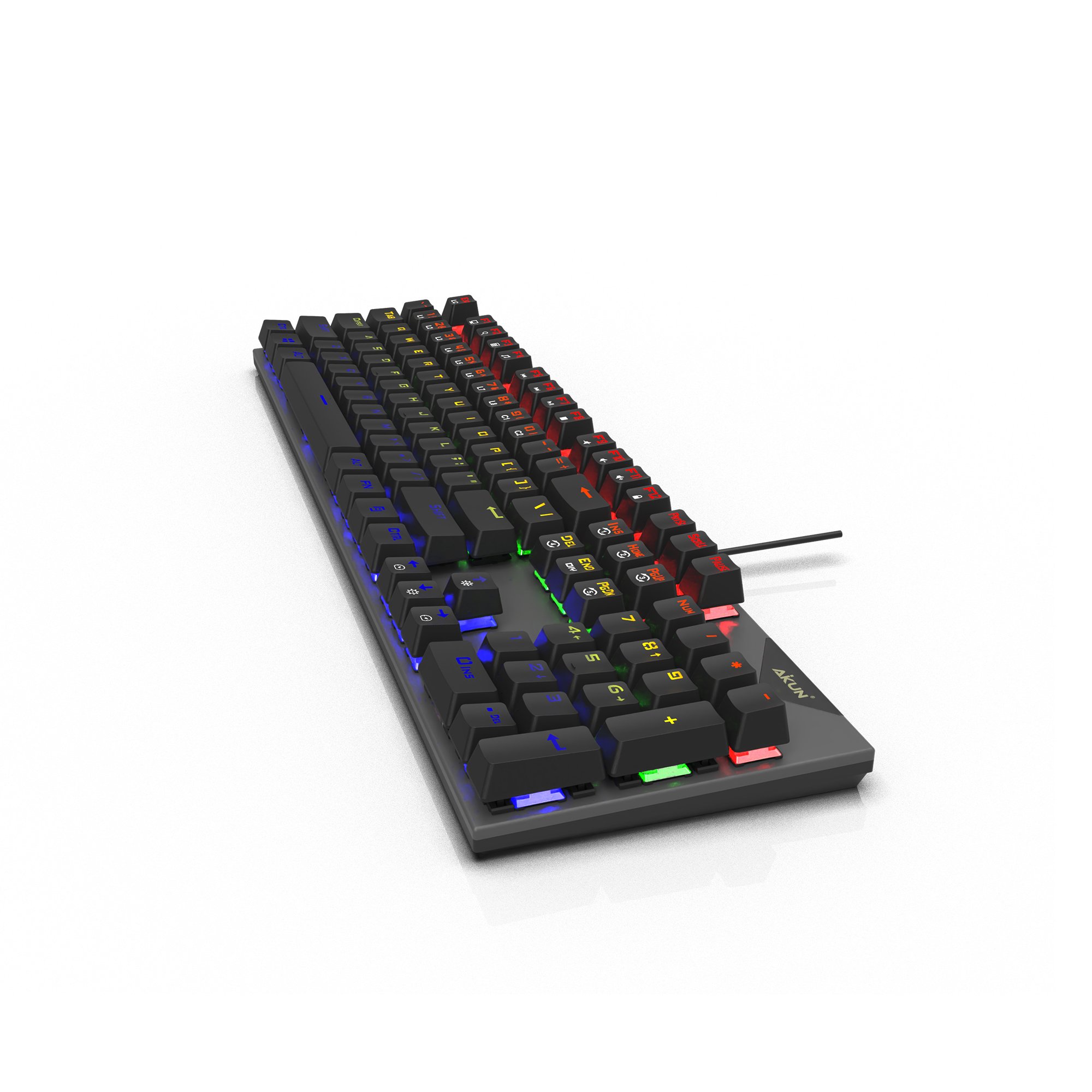 AIKUN GX5800 Wired 3 Color Backlight Gaming Keyboard Mechanical Switches Multimedia Full Size Keyboards