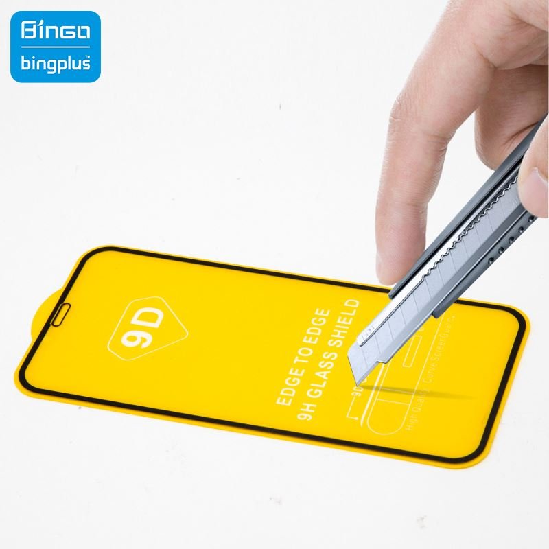 9D universal 2H tempered mobile smart phone screen protector printing HD transparent full half cover high HQ FOR OPPO