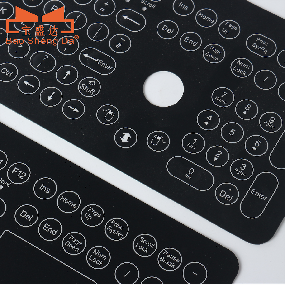 OEM ODM Silk Screen Printed Membrane Keyboard Waterproof Dustproof Ultra-portable keypbard Emboss tactile button