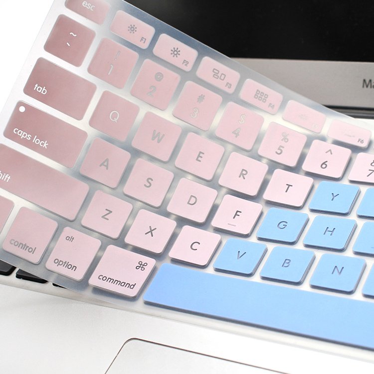 china factory custom glow in the dark keyboard cover backlight silicone keyboard skin for macbook 13 15 17 laptop keyboard cover