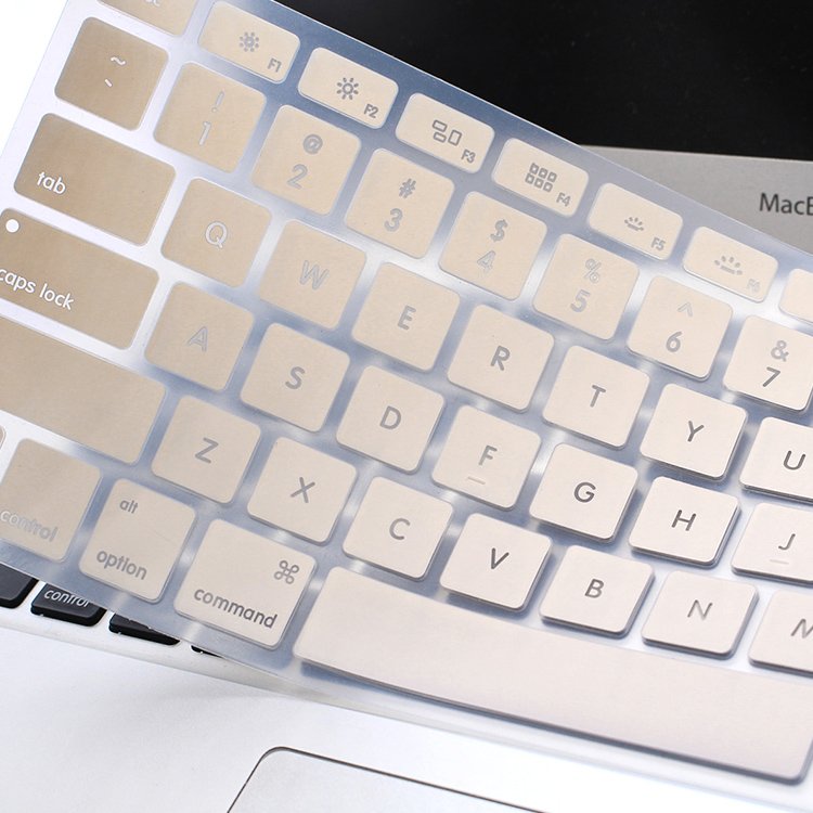 china factory custom glow in the dark keyboard cover backlight silicone keyboard skin for macbook 13 15 17 laptop keyboard cover