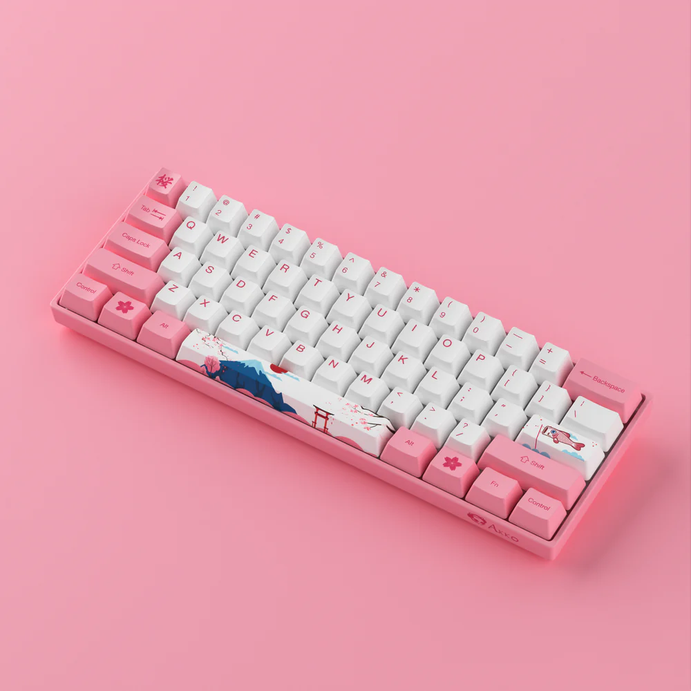 AKKO 3061S HE World Tour Tokyo Magnetic Switch Keyboard 60 Percent Mechanical Keyboard Pink Mini Portable Keyboards