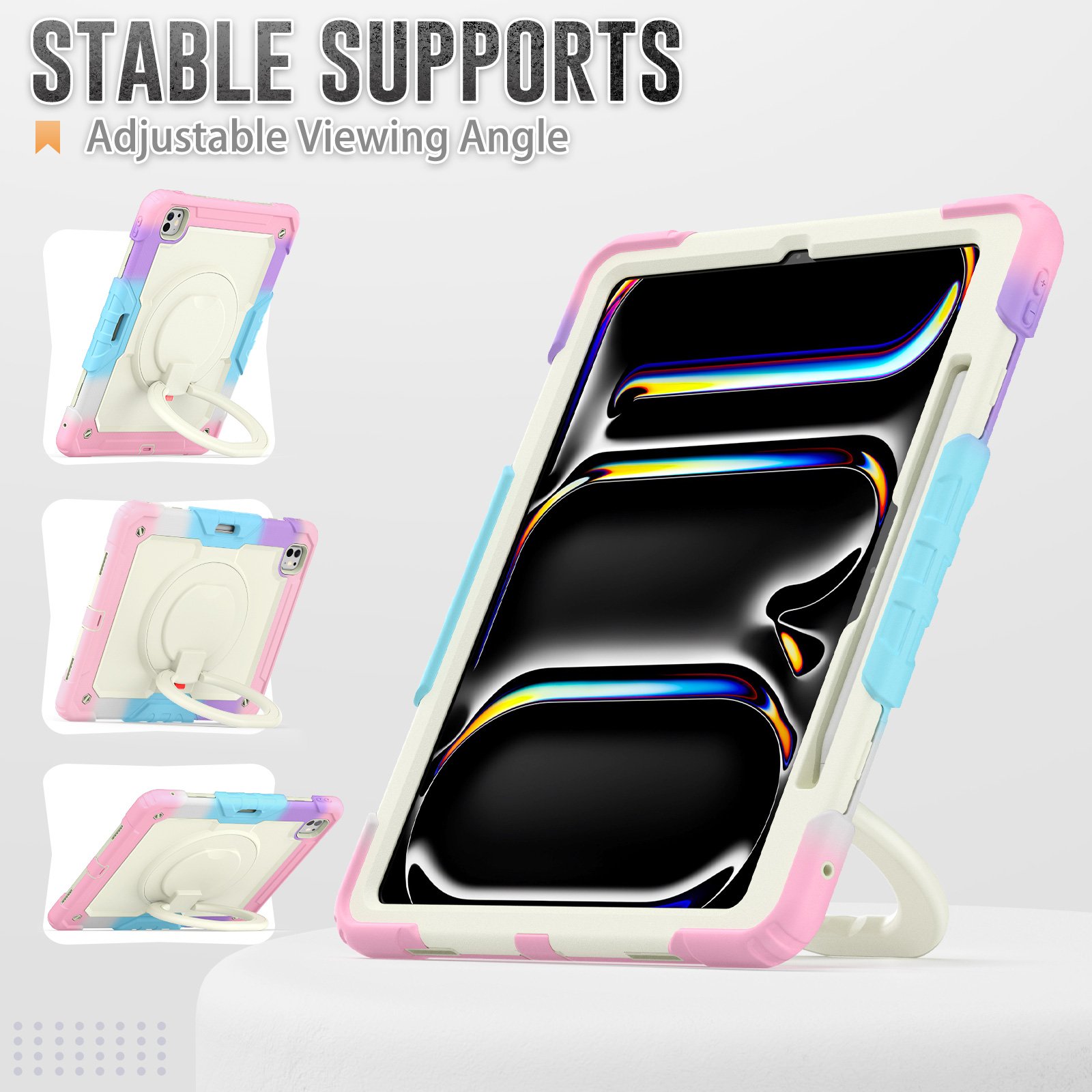 Tablet Case for iPad Pro 12.9 Protector Cover Holder Case for iPad 10.2 /10.5/10.9/11/12.9 Inch