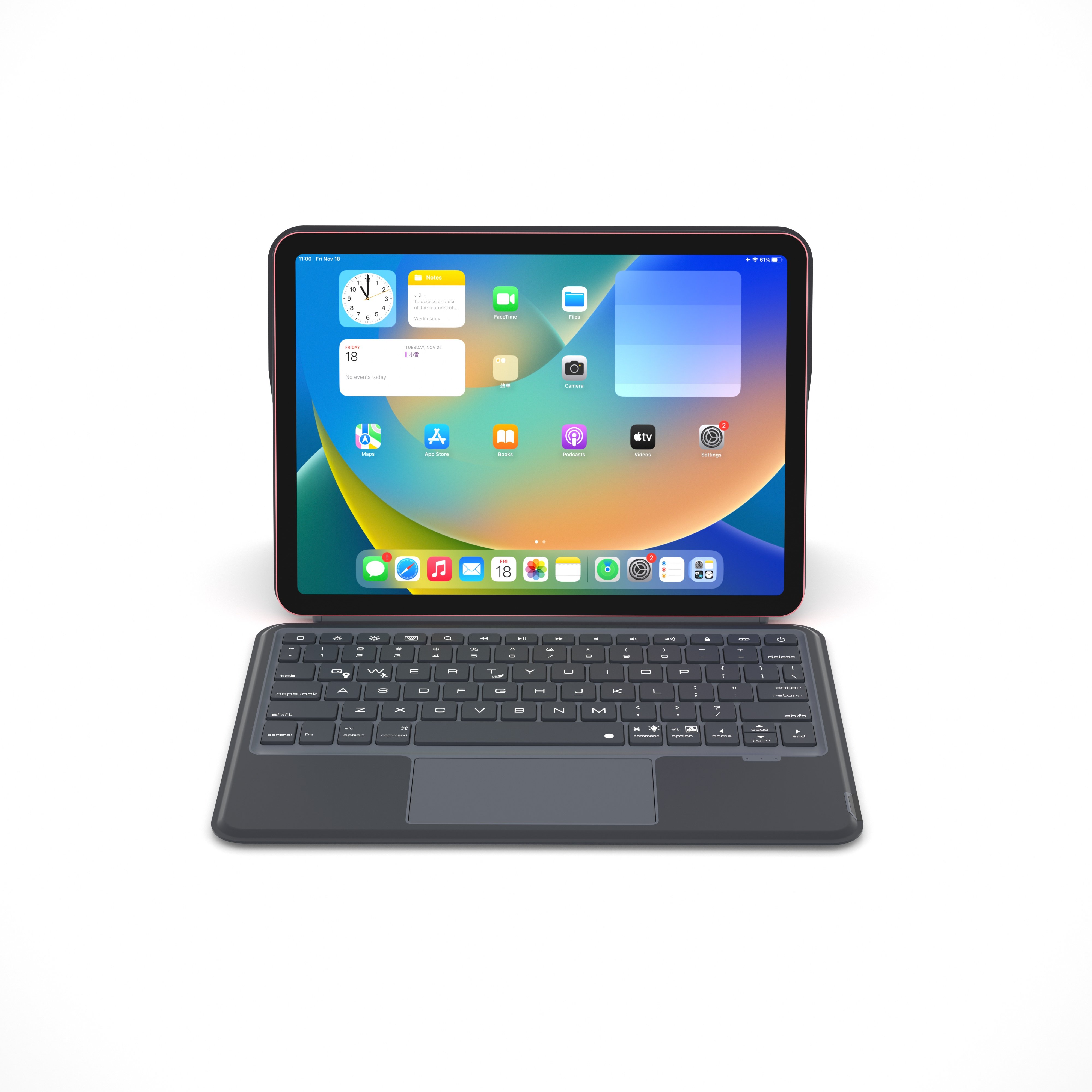 Smart Wireless Magnetic Detachable Magic Trackpad Keyboard Folio Case with RGB backlit for iPad 10.9 Inch 2022