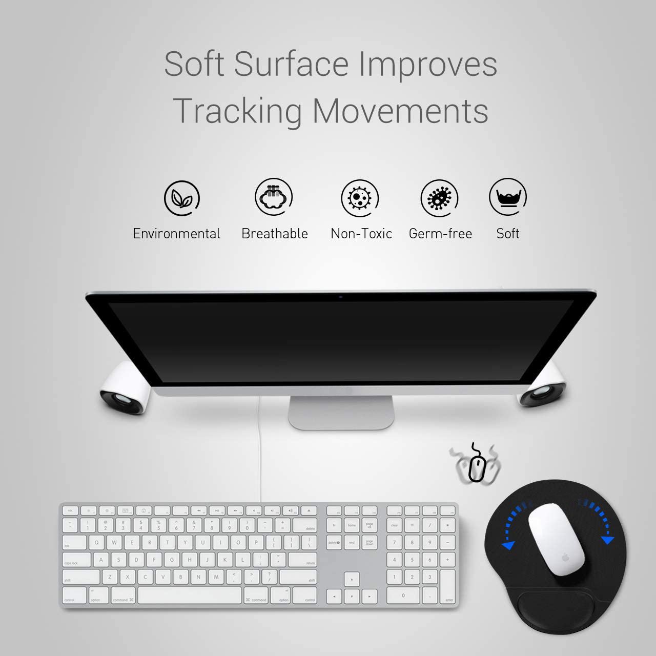 Ergonomic with Gel Wrist Pad Gamer Black Logo Sublimation Blank Wrist Support Keyboard And Gaming black Mouse Pads