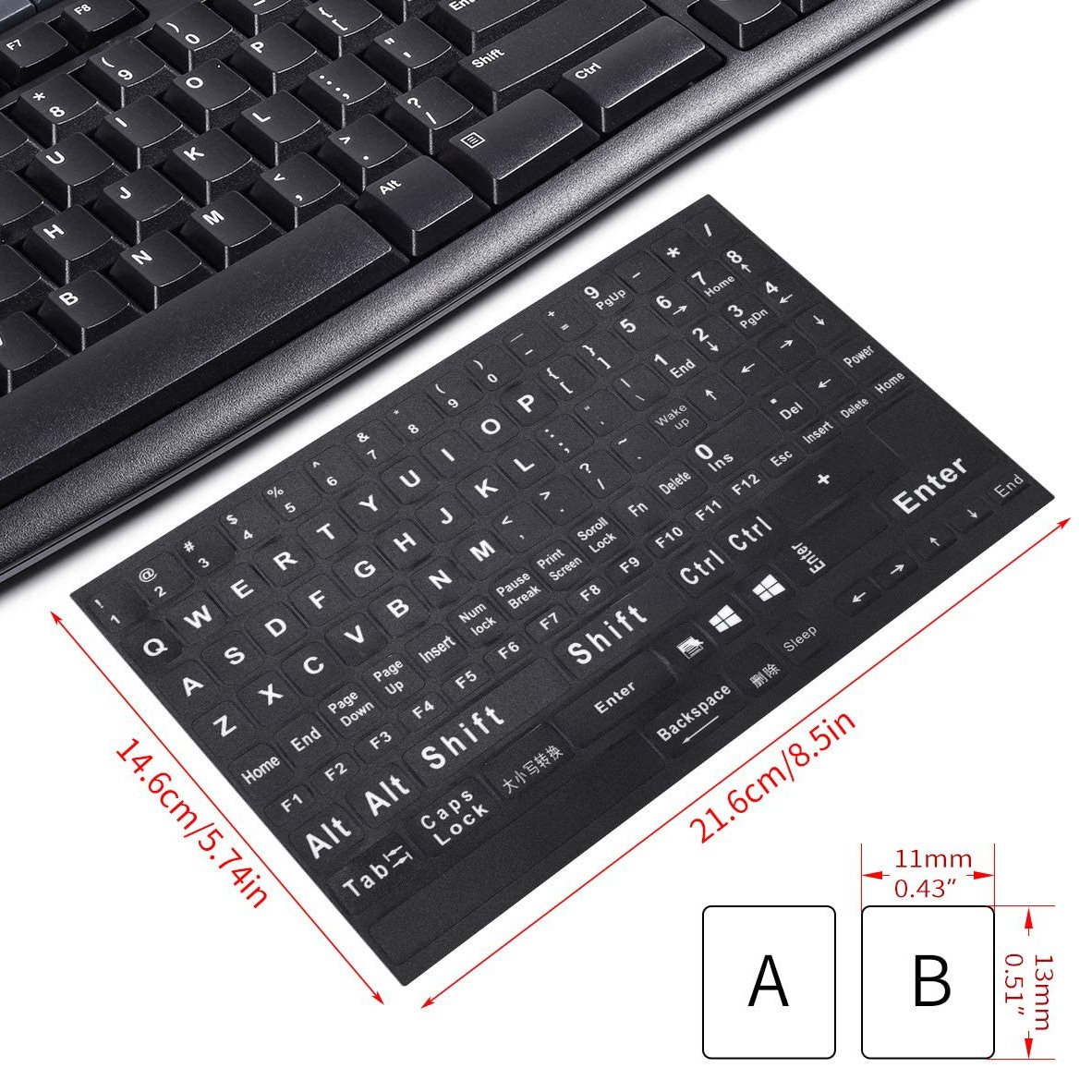 Multilingual stickers Decorative Arabic Korean French Custom Keyboard Cover PVC Waterproof Laptop English Keyboard Stickers