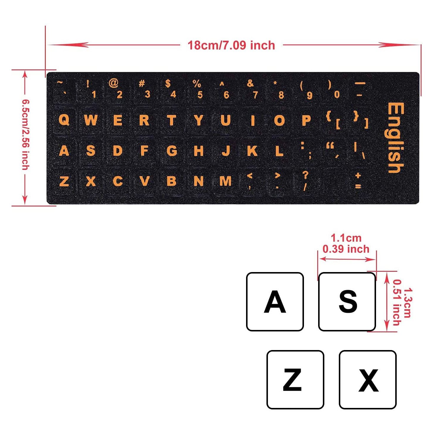 Multilingual stickers Decorative Arabic Korean French Custom Keyboard Cover PVC Waterproof Laptop English Keyboard Stickers