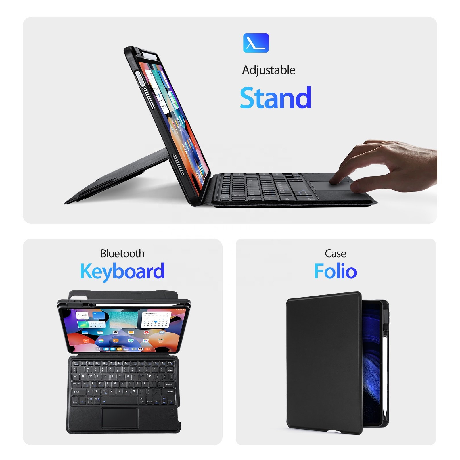 DK Series Bluetooth Keyboard with Protective Case for Xiaomi Pad 6 With Pen Slot For Xiaomi Pad 5 Pad 6 Pro Bluetooth Keyboard