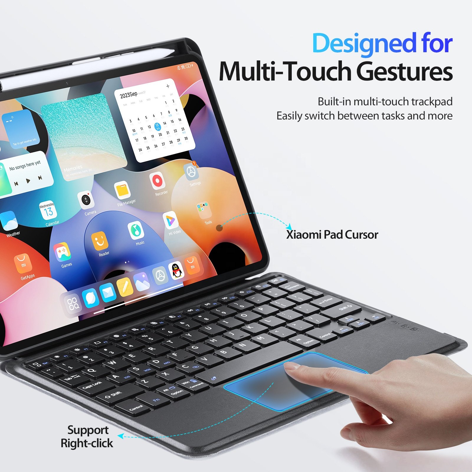 DK Series Bluetooth Keyboard with Protective Case for Xiaomi Pad 6 With Pen Slot For Xiaomi Pad 5 Pad 6 Pro Bluetooth Keyboard