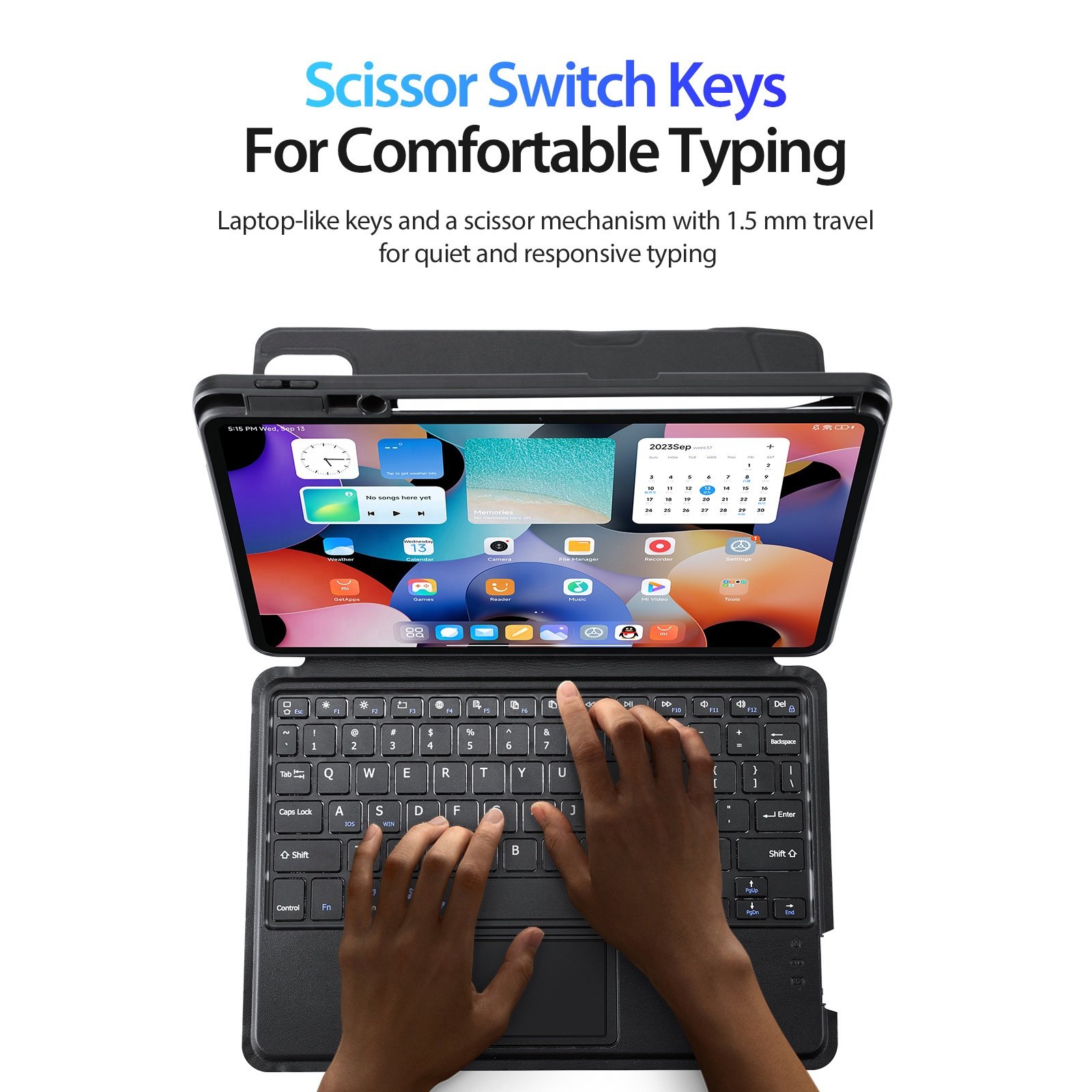 DK Series Bluetooth Keyboard with Protective Case for Xiaomi Pad 6 With Pen Slot For Xiaomi Pad 5 Pad 6 Pro Bluetooth Keyboard