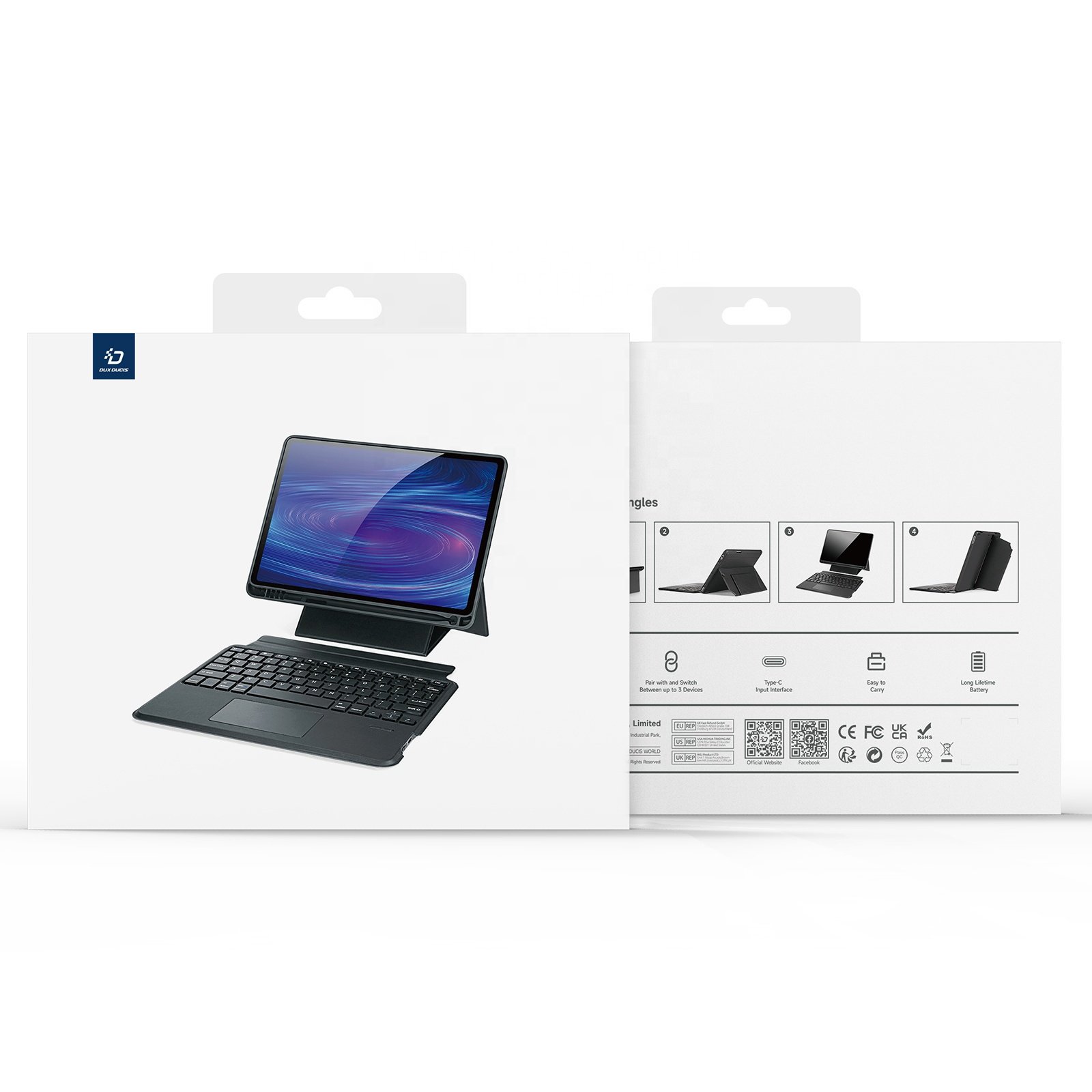 DK Series Bluetooth Keyboard with Protective Case for Xiaomi Pad 6 With Pen Slot For Xiaomi Pad 5 Pad 6 Pro Bluetooth Keyboard