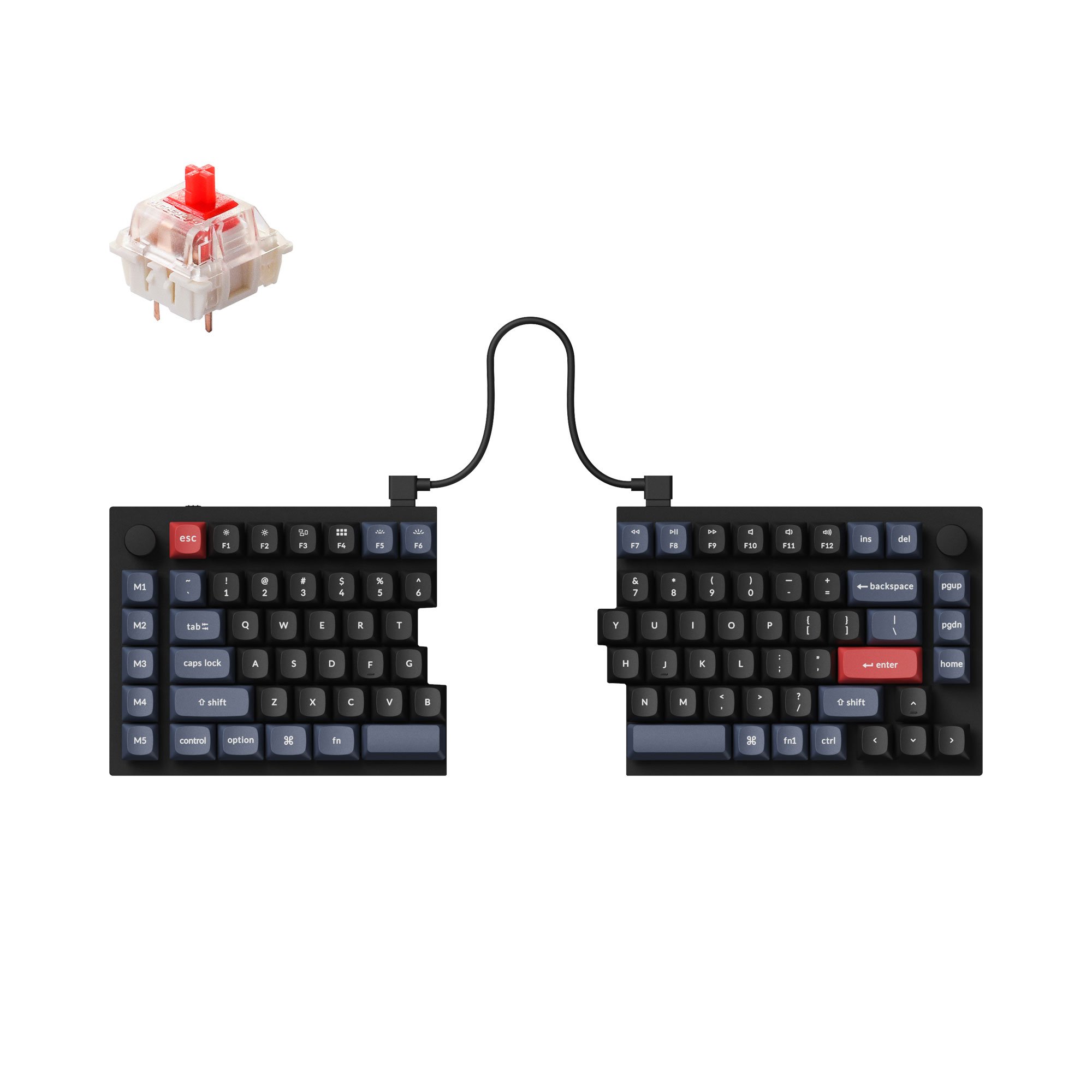 Keychron Q11 75% QMK Wired Custom Split RGB Metal Mechanical Keyboard