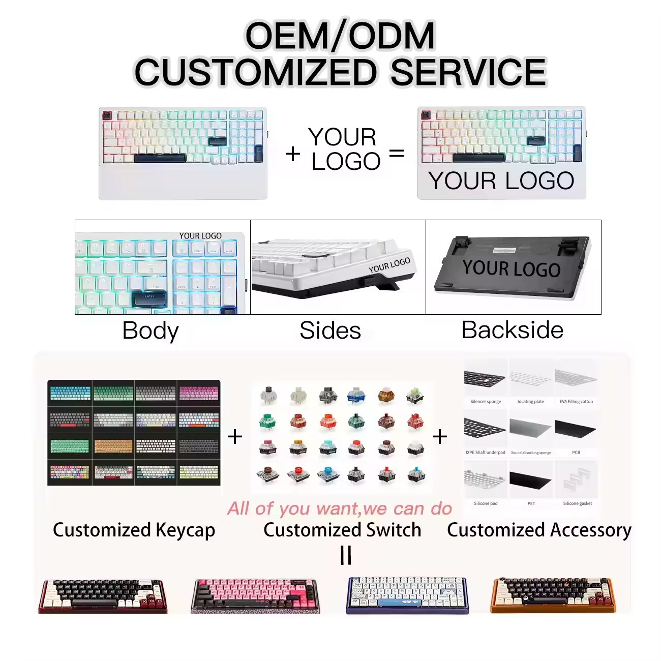 83 Keys Mini Gaming Keyboard 75 percent LED Backlit Blue Switch Teclado Gamer Computer Laptop PC USB Wired Mechanical Keyboard
