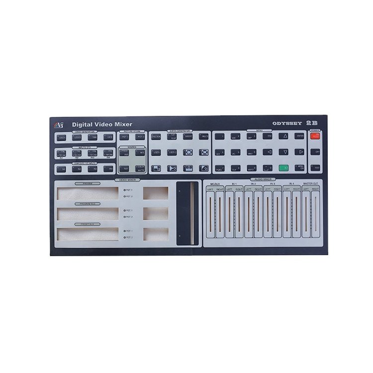 customized membrane switch embossed push button panel keyboard graphic overlay