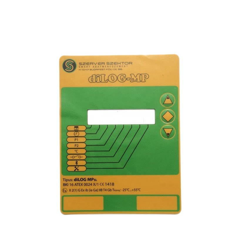 customized membrane switch embossed push button panel keyboard graphic overlay