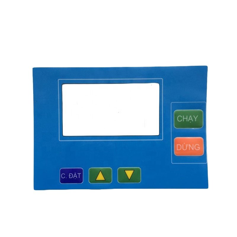 customized membrane switch embossed push button panel keyboard graphic overlay
