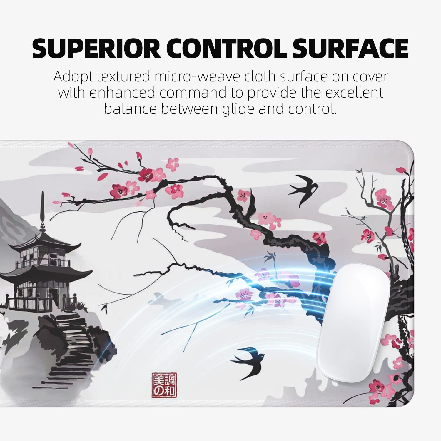 Custom Large XXL Printed Cherry Blossom Gaming Desk Mat Extended Natural Rubber Mouse Pads Computer keyboard mouse pad