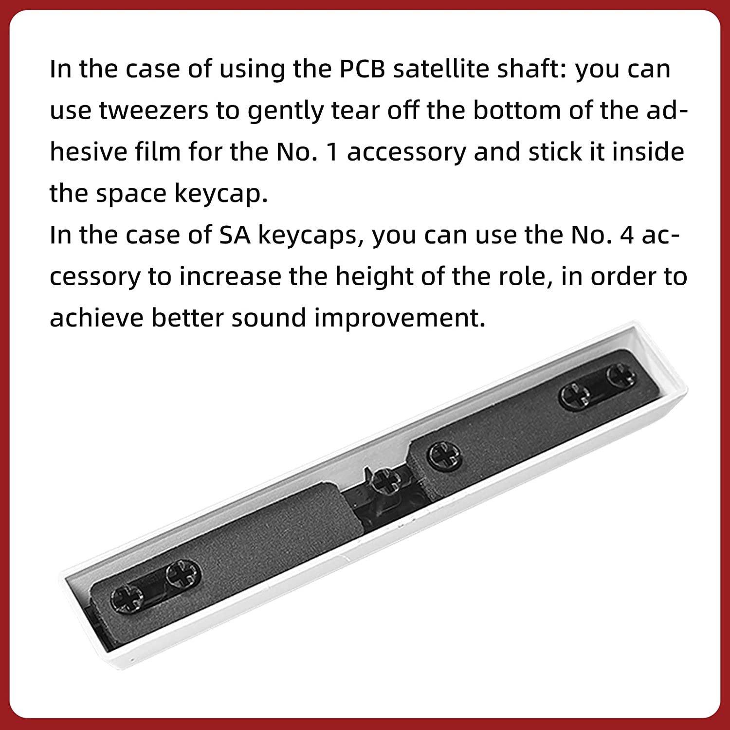 Space Bar Sound Dampeners Sheet Silencer Pad for 7U Mechanical Keyboard Space Bar