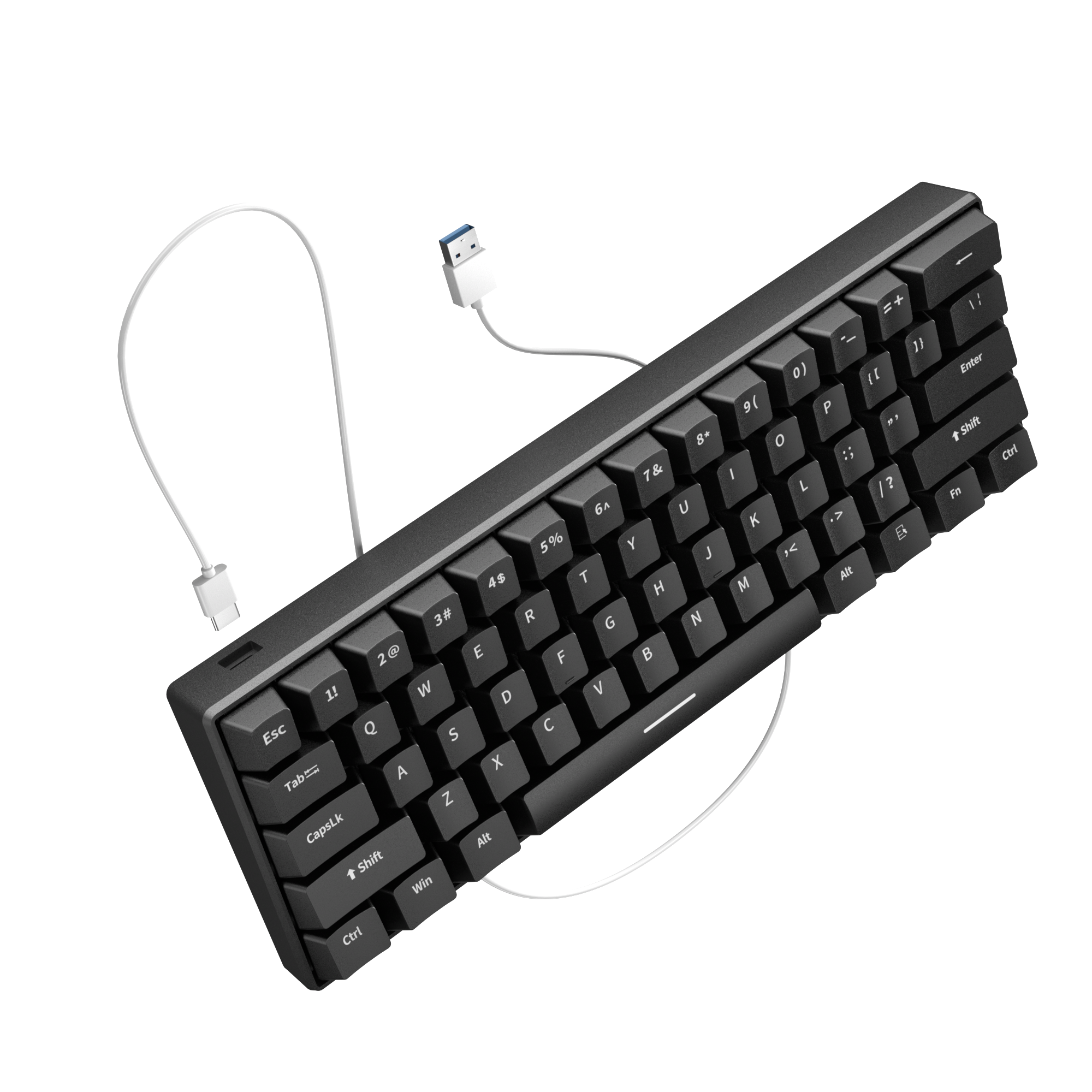 60 Percent Mechanical Gaming Keyboard Ergonomic Durable Detachable Type-C Cable Mini White Gaming Keyboard with Red Switches