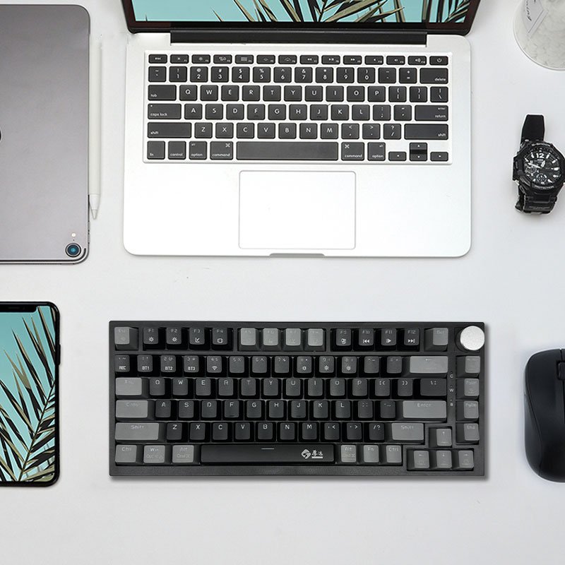 Custom Mechanical Keyboard Wired/2.4G Wireless/Bluetooth RGB PBT 75% Layout OEM Profile Gasket Customized PC Gaming Keyboard