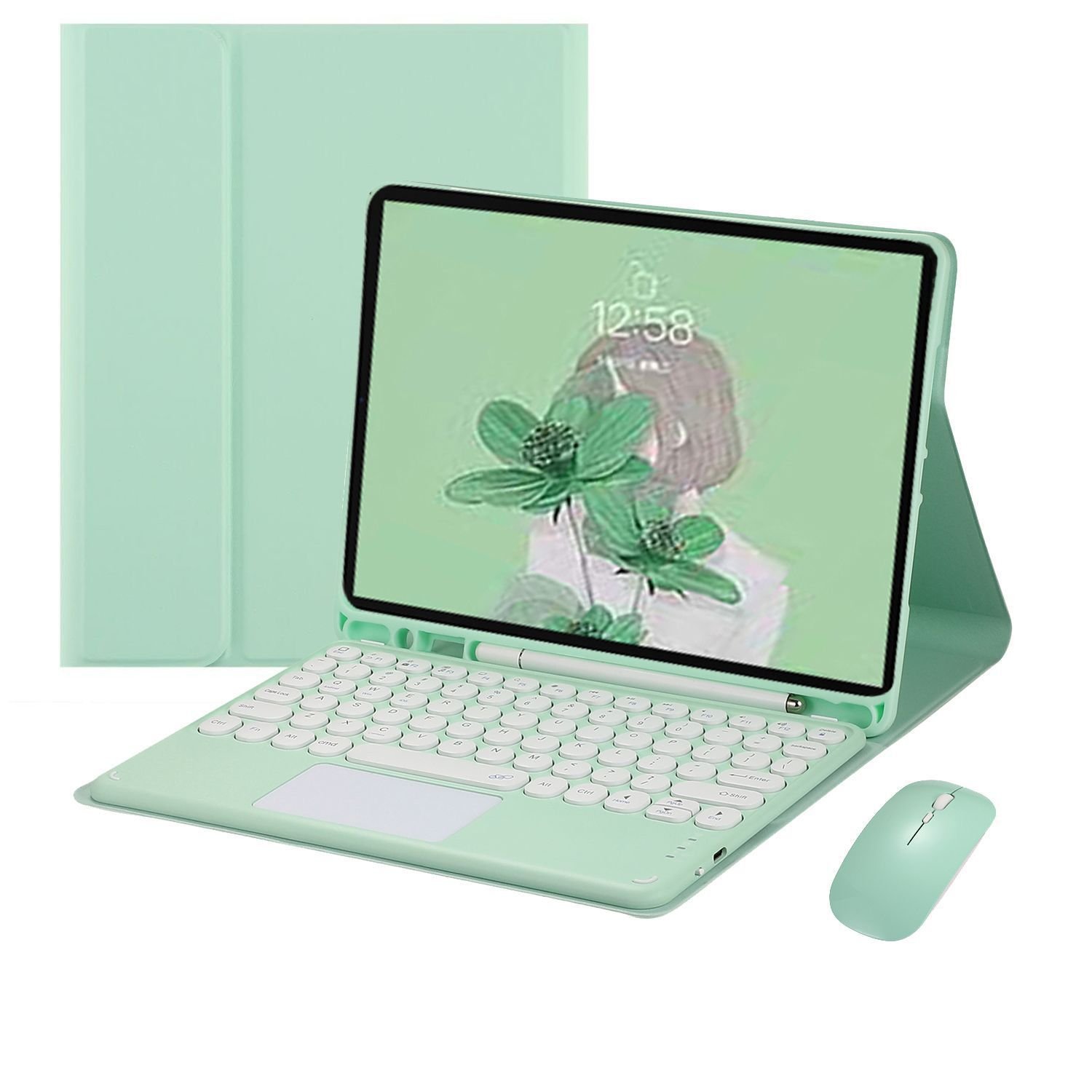 PU leather Magnetic Wireless Mouse Trackpad Keyboard Case for iPad 7/8/9 10.2 ipad 10th gen 2022 10.9 inches Keyboard Case Cover