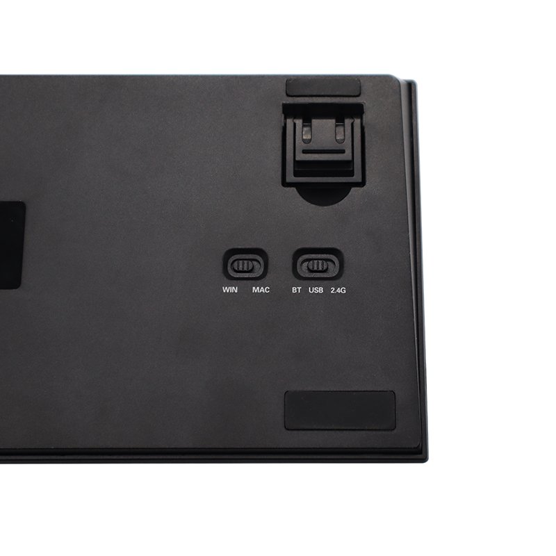 Gray Black Combination 82 Keys Tri-mode RGB backlit Adjustable Volume Roller Hot Swappable Mechanical Keyboard