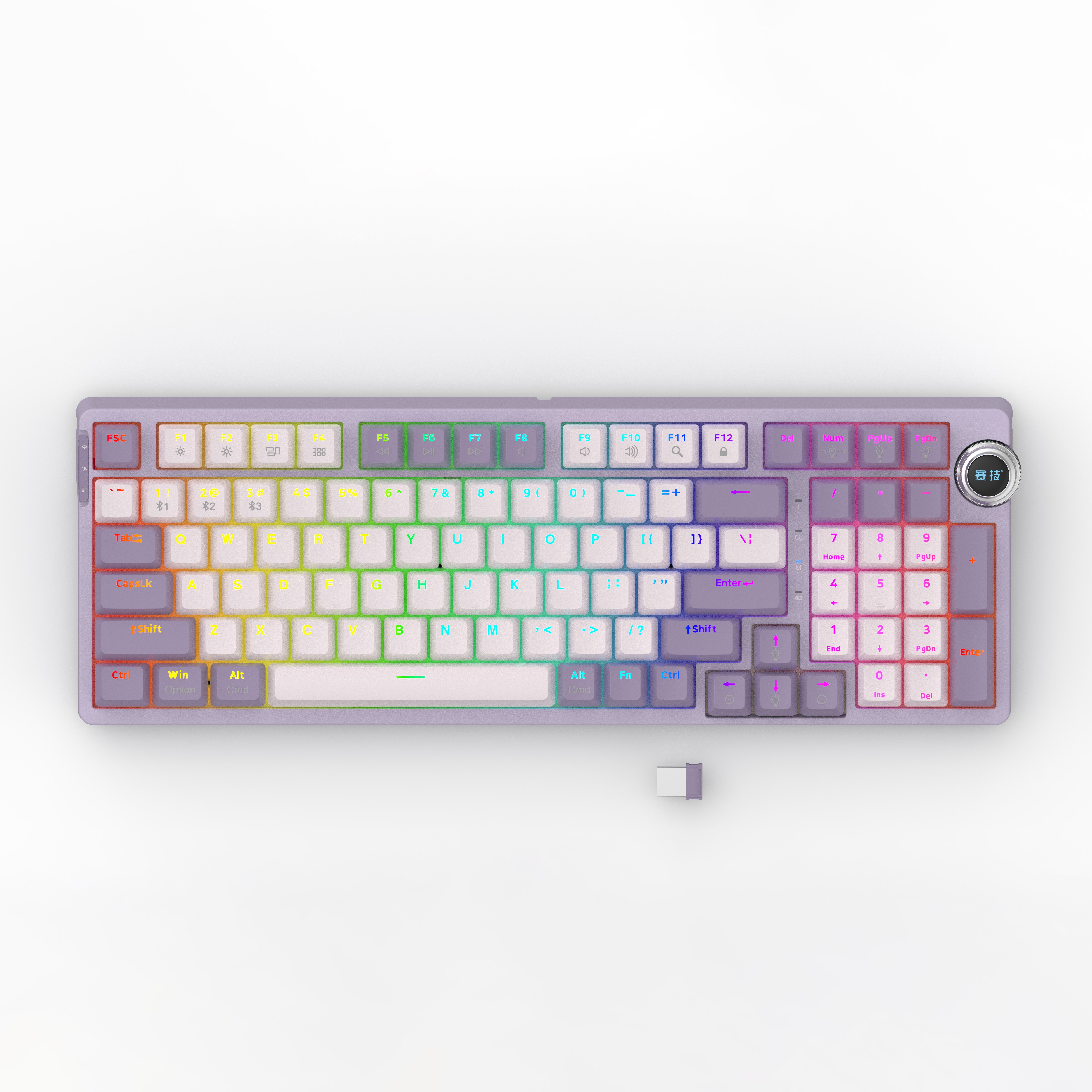 97 Keys Teclado Mecnico Low profile Ergonomic Mechanical Keyboard Brown Switch Gaming Keyboard With Knob For Laptops Computer