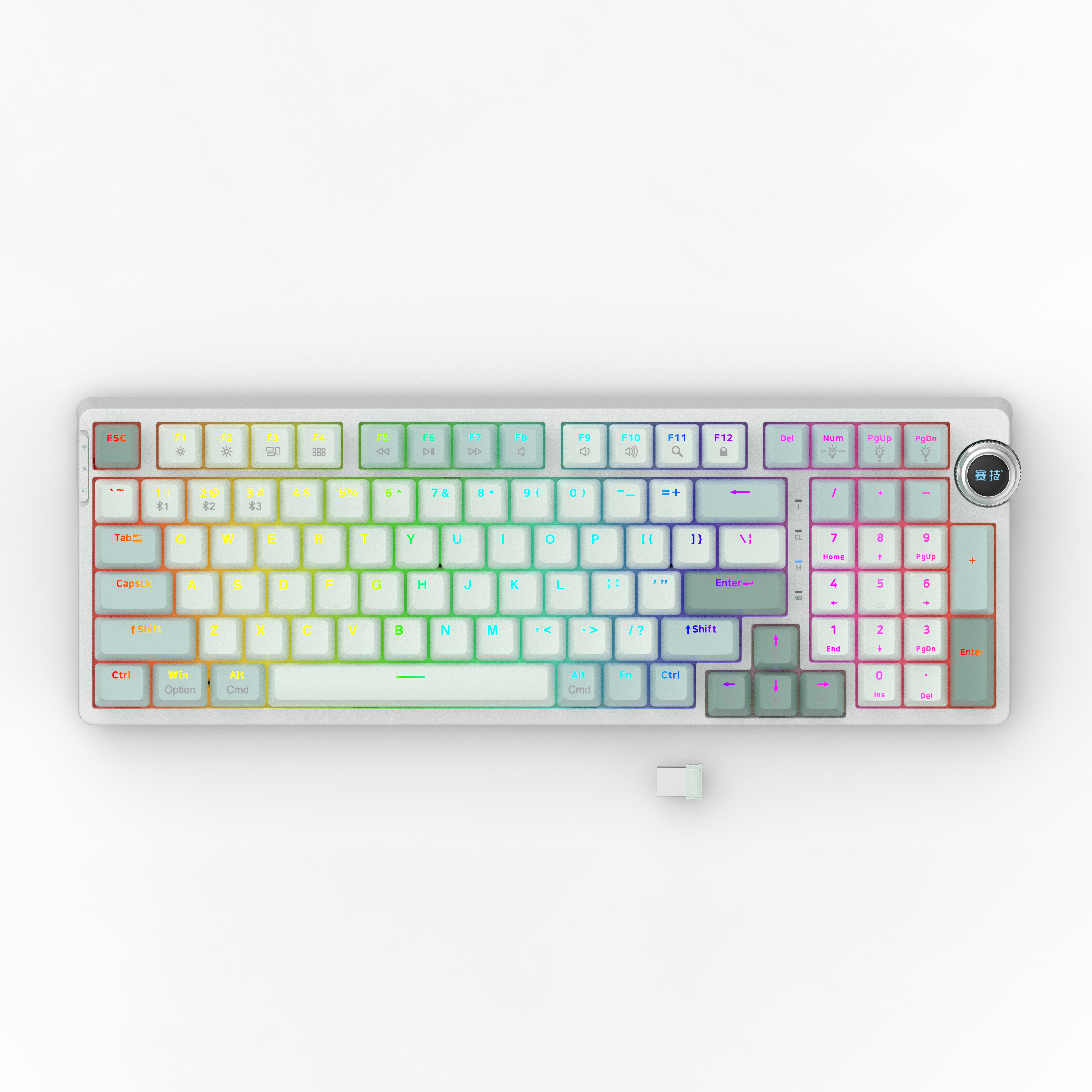 97 Keys Teclado Mecnico Low profile Ergonomic Mechanical Keyboard Brown Switch Gaming Keyboard With Knob For Laptops Computer