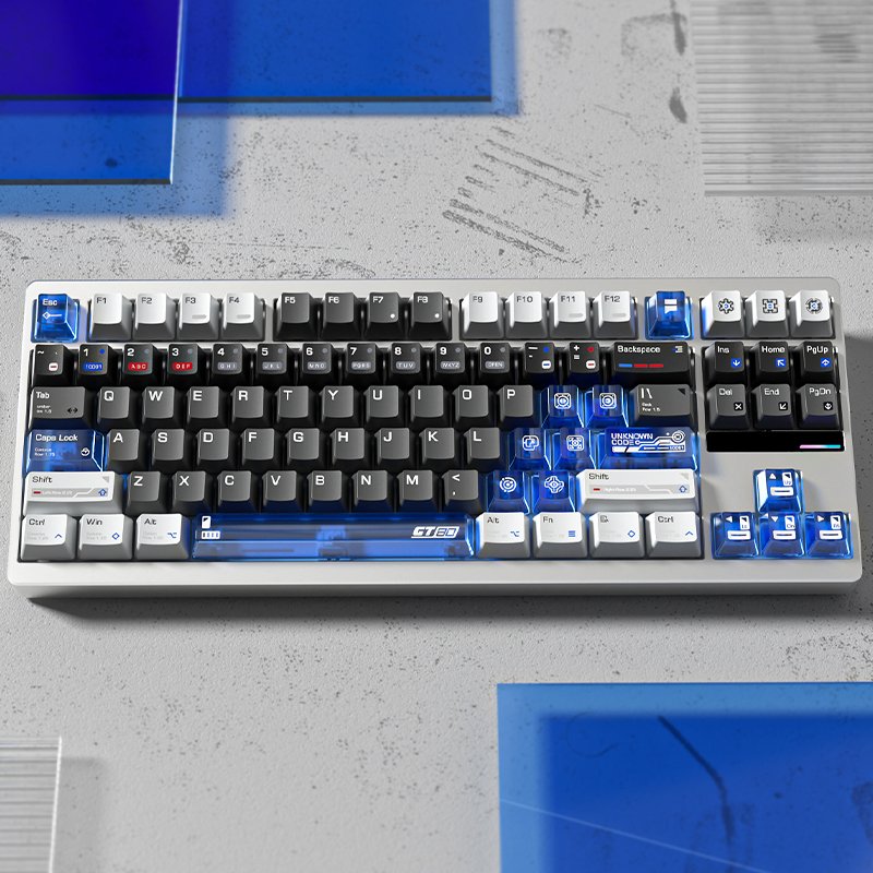 GT80 Keyboard Kailh HMX Switch PBT Keycaps CNC Aluminum Touch Bead Quick Release RGB Gasket TOP 8000 mAh wireless 2.4G VIA