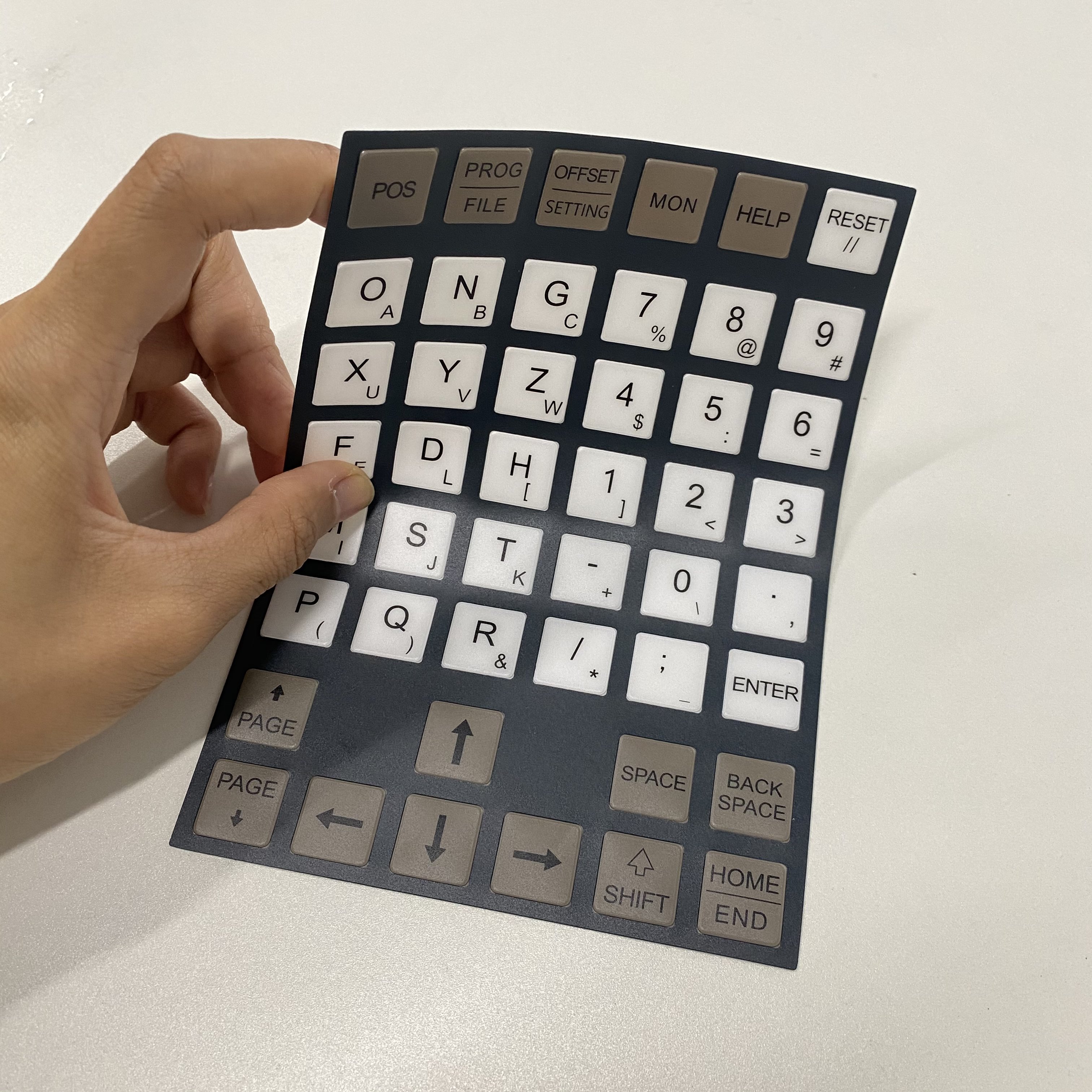 Low MOQ Custom Tactile Embossed PET PC PVC PMMA Graphic Overlay