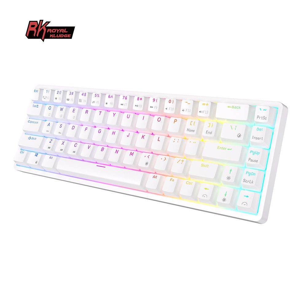 Royal Kludge Rk68 68 Keys Red Axis Switch Tkl Wireless Rgb Teclado Gamer Mechanical Keyboard For Gaming