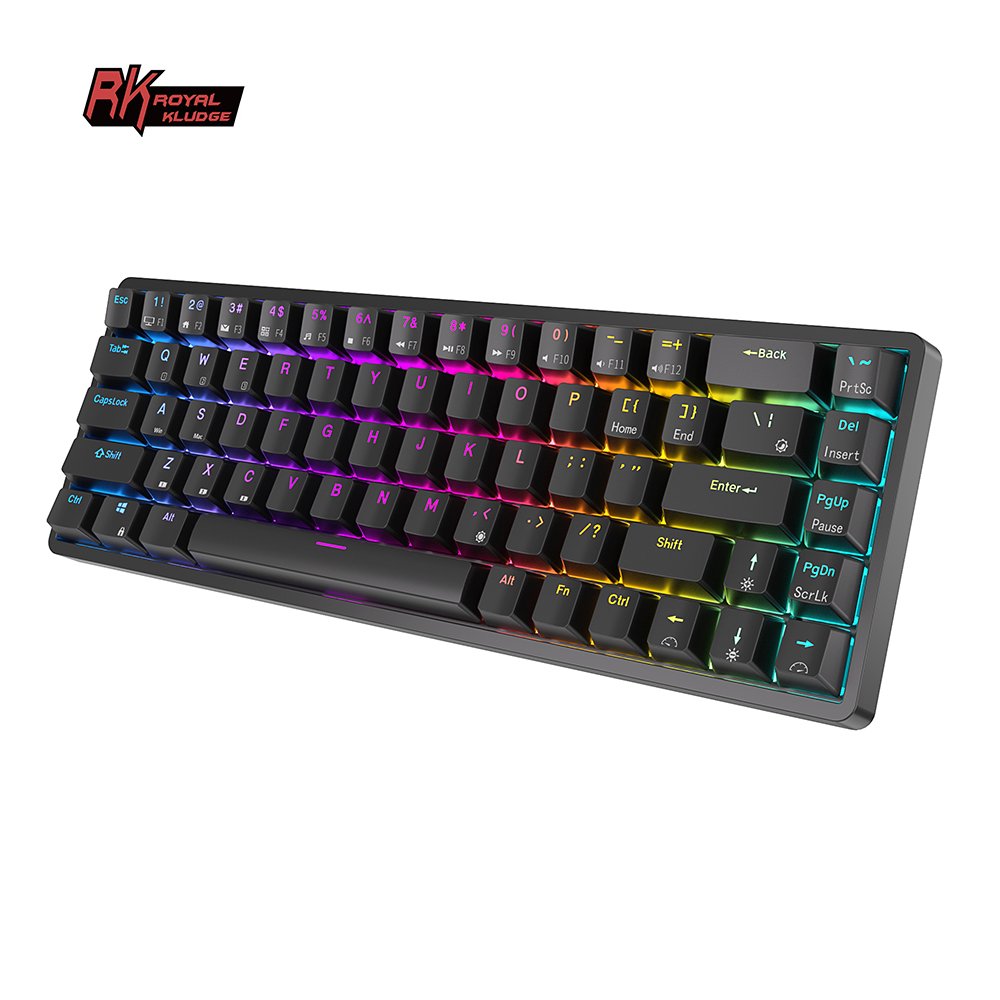 Royal Kludge Rk68 68 Keys Red Axis Switch Tkl Wireless Rgb Teclado Gamer Mechanical Keyboard For Gaming
