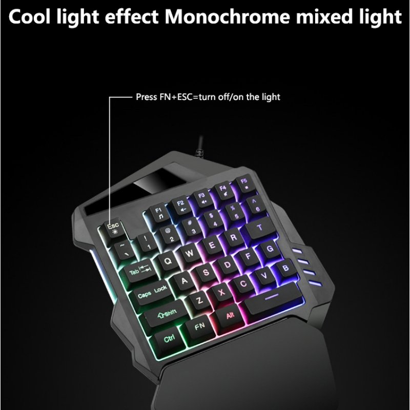 CSX G94 35 Keys New Arrived Cheap RGB Portable Mini One Single Hand Wired Gaming Keyboard For Gaming Accessories