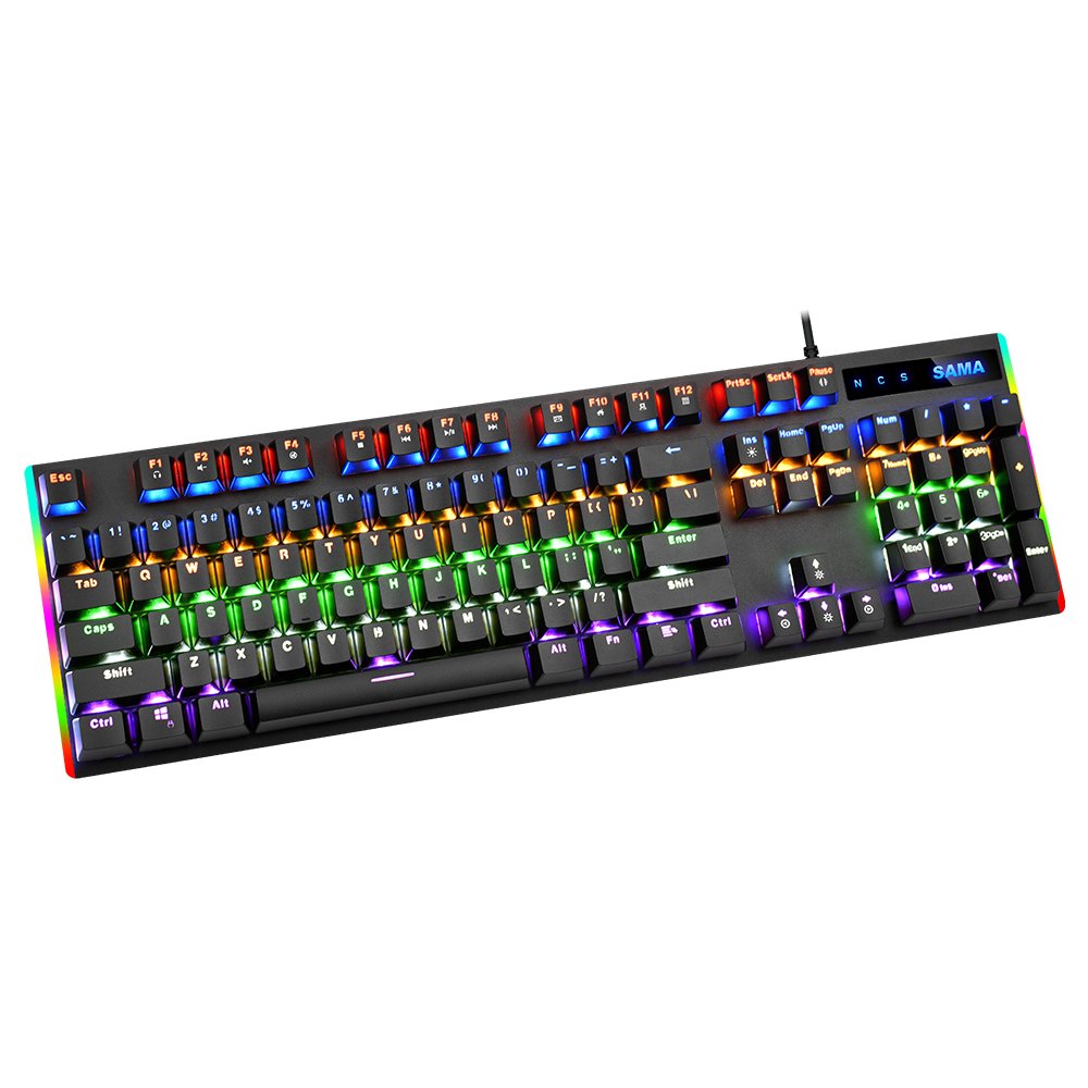 SAMA Black Mechanical Gaming Full Size Keyboard Gaming Black Cheap Laptop Keyboard