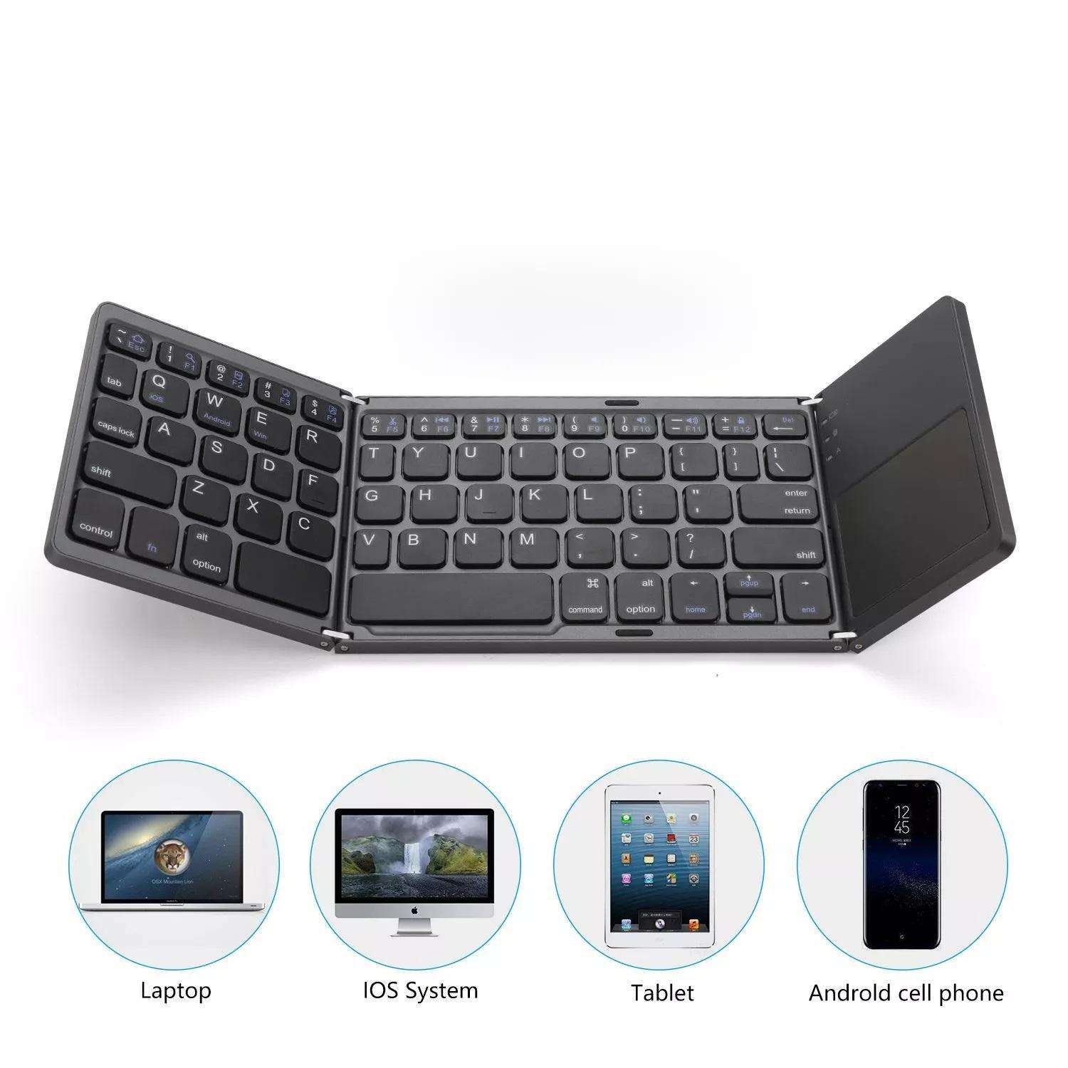 Foldable Keyboard 2023 Type C B033 Shortcut Mini Wireless Portable Folding Oem Mini Keyboard for Cell Phones Now BT3.0
