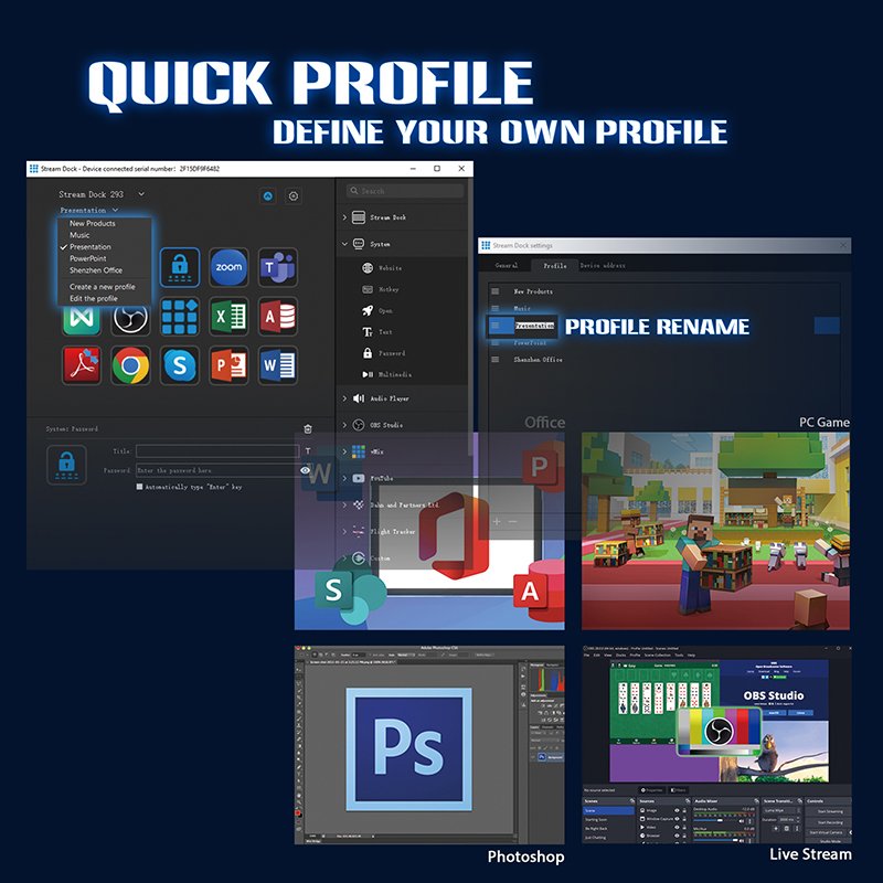 15 keys for ultimate control one tap to switch scenes launch media streaming your live Stream Deck LCD game keyboard Loupedeck