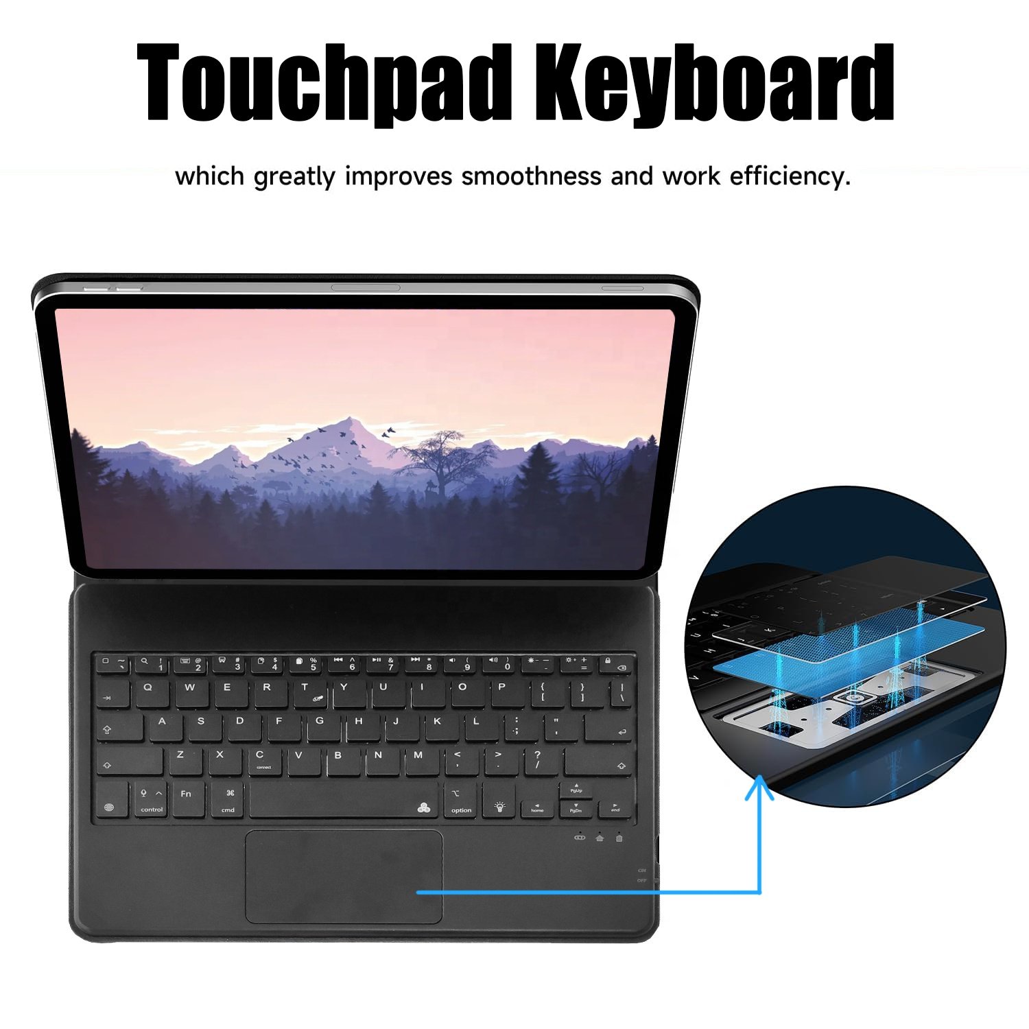 Magnetic Adsorption Backlight Touchpad Keyboard Cover for iPad Air 4 4th 5 5th 10.9 Pro 11 2018-2022 Magic Keyboard Case