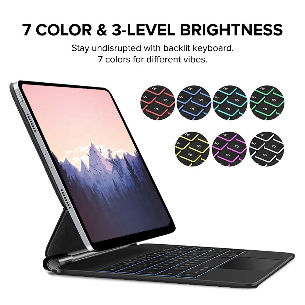 Magnetic Adsorption Backlight Touchpad Keyboard Cover for iPad Air 4 4th 5 5th 10.9 Pro 11 2018-2022 Magic Keyboard Case