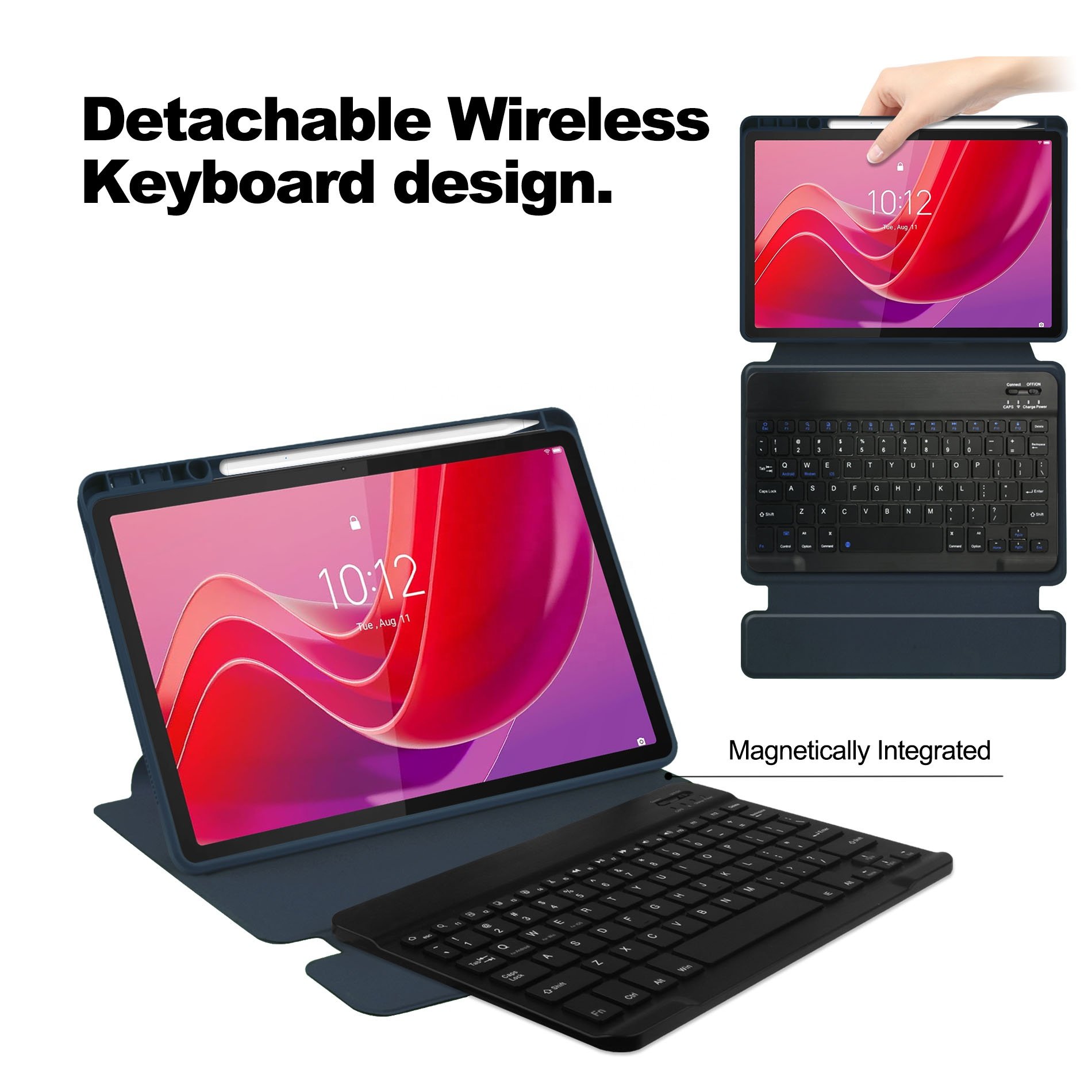 RTS Detachable Keyboard Case for Lenovo Tab M11 11 Inch 2024 TB330FU & Rotatable Keyboard Cover for Xiaoxin Pad TB31FC