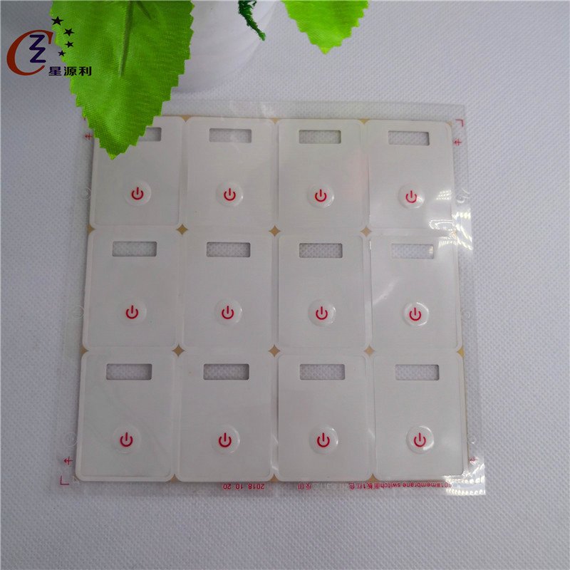custom made plastic pvc membrane switch graphic overlay keyboard sticker