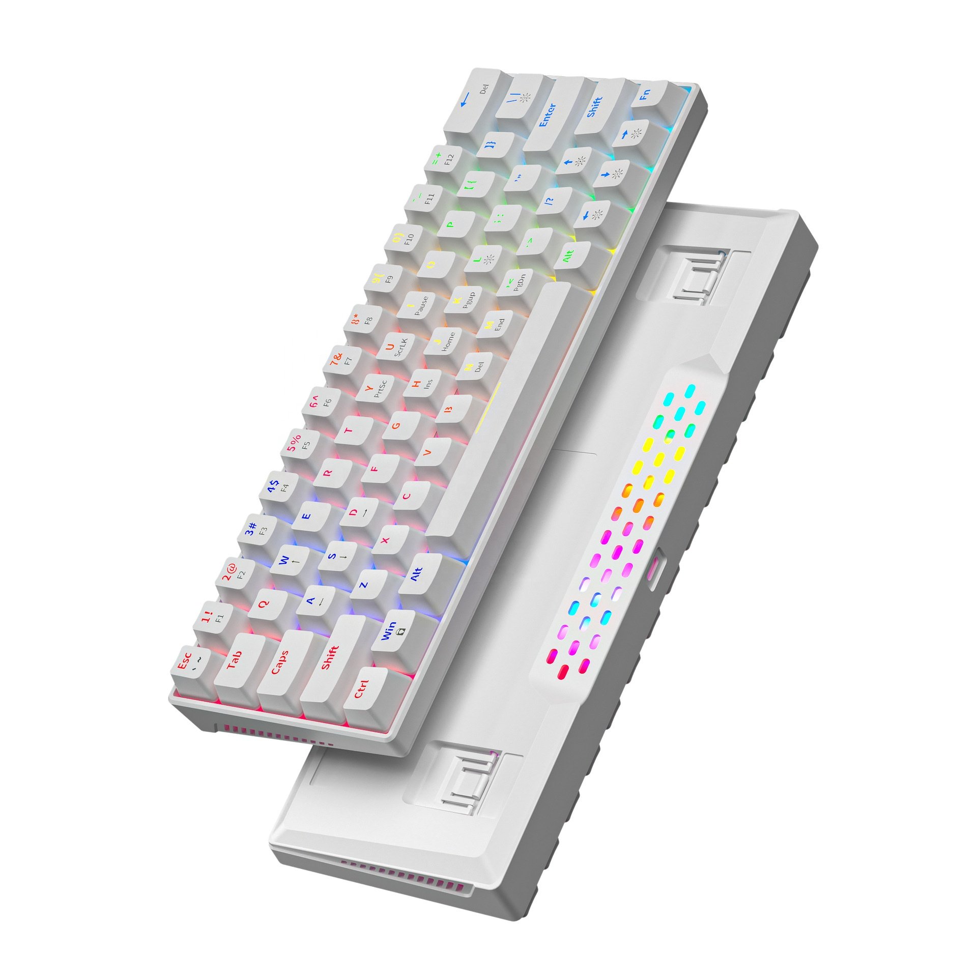 Customize 60% Keyboard 63 64 Keys white pink Switch Custom Keycap Mini USB Wired Gaming Fashion RGB backlit mechanical Keyboard