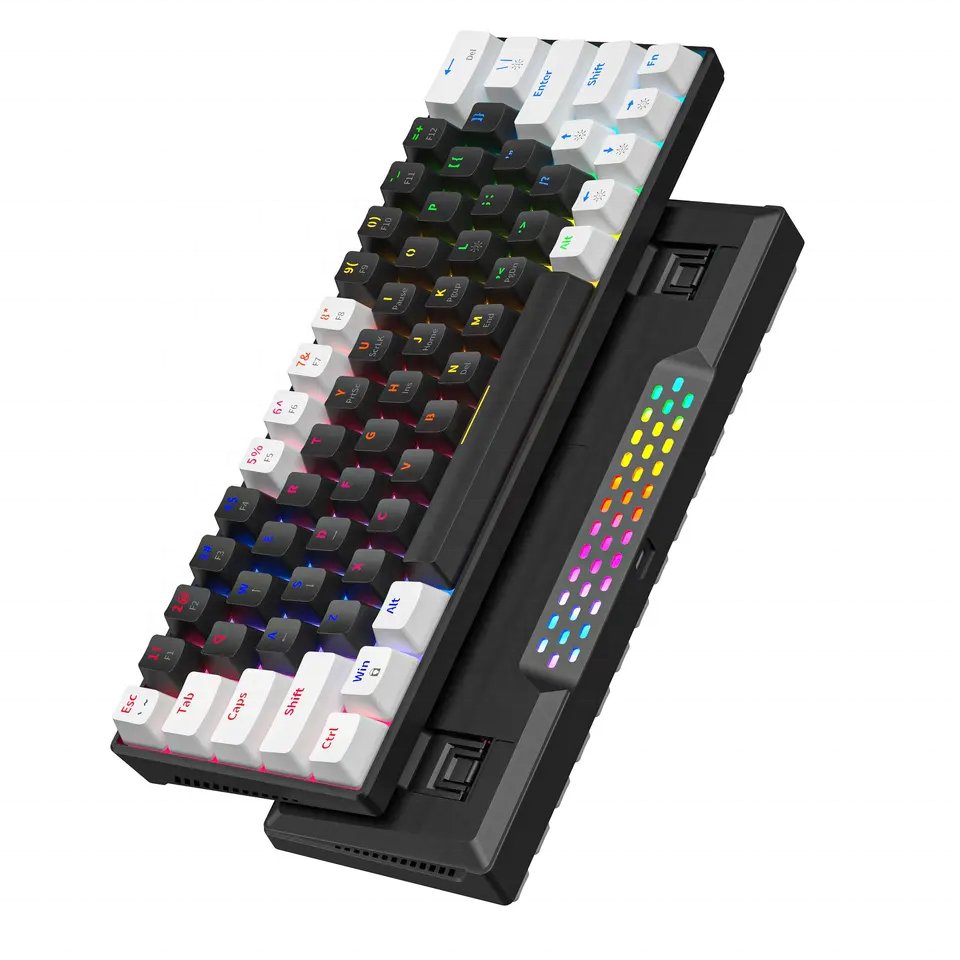 Customize 60% Keyboard 63 64 Keys white pink Switch Custom Keycap Mini USB Wired Gaming Fashion RGB backlit mechanical Keyboard