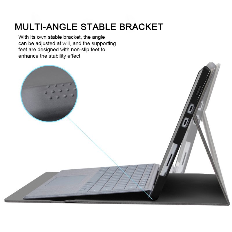 PU Tablet Case Surface Pro Screen Protector Keyboard Desk Case Cover for Surface Pro 8/Pro X/Pro7+/7/6/5/4 /Go/Go2/Go3