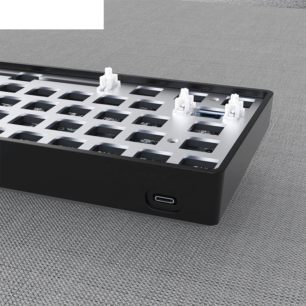 DIY 60% PCB Hot Swap QMK ISO Mini ABS Case RGB 61 Keys Hotswap Membrane Mechanical Keyboard Kit