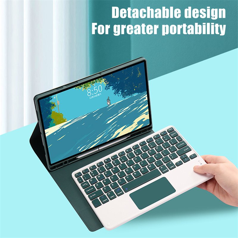 For Samsung Tab Case Keyboard S6 Lite A7 10.4" A8 10.5" S7 S8 11" S7 FE S8 Plus 12.4" S8 Ultra 14.6'' Tablet Cover With Pen Slot