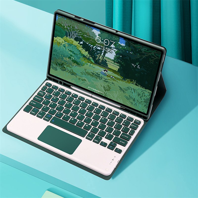 For Samsung Tab Case Keyboard S6 Lite A7 10.4" A8 10.5" S7 S8 11" S7 FE S8 Plus 12.4" S8 Ultra 14.6'' Tablet Cover With Pen Slot