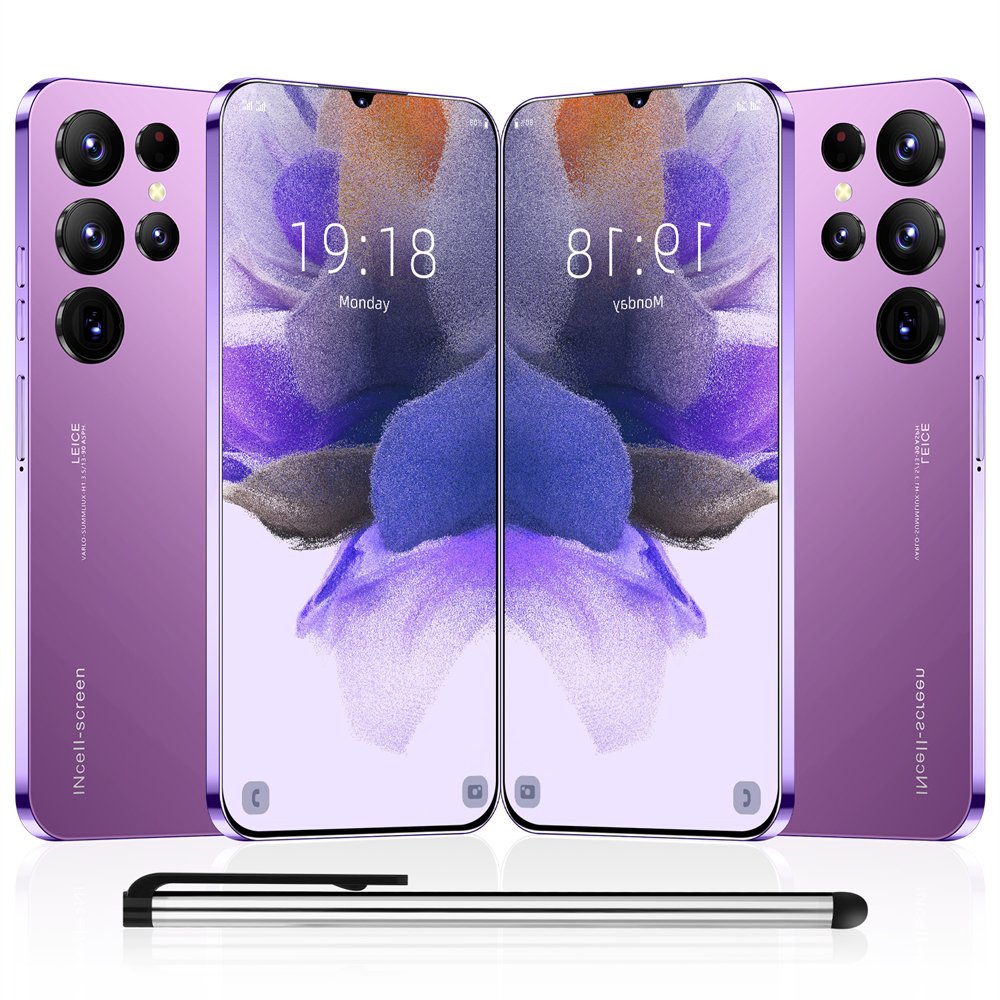 Best Selling Original Brand New S24Phone 6.8 Inch 4G 5G Smartphone with Stylus Pen 4 Cameras Facial Recognition Unlock Phone
