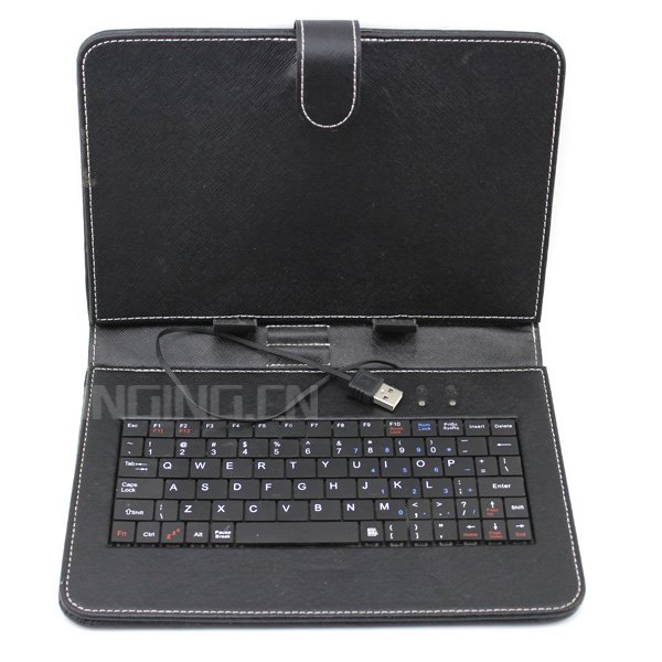 10.2 11.6 inch tablet pc leather keyboard case, universal folding stand cover for tablet pc keyboard leather case with usb cable