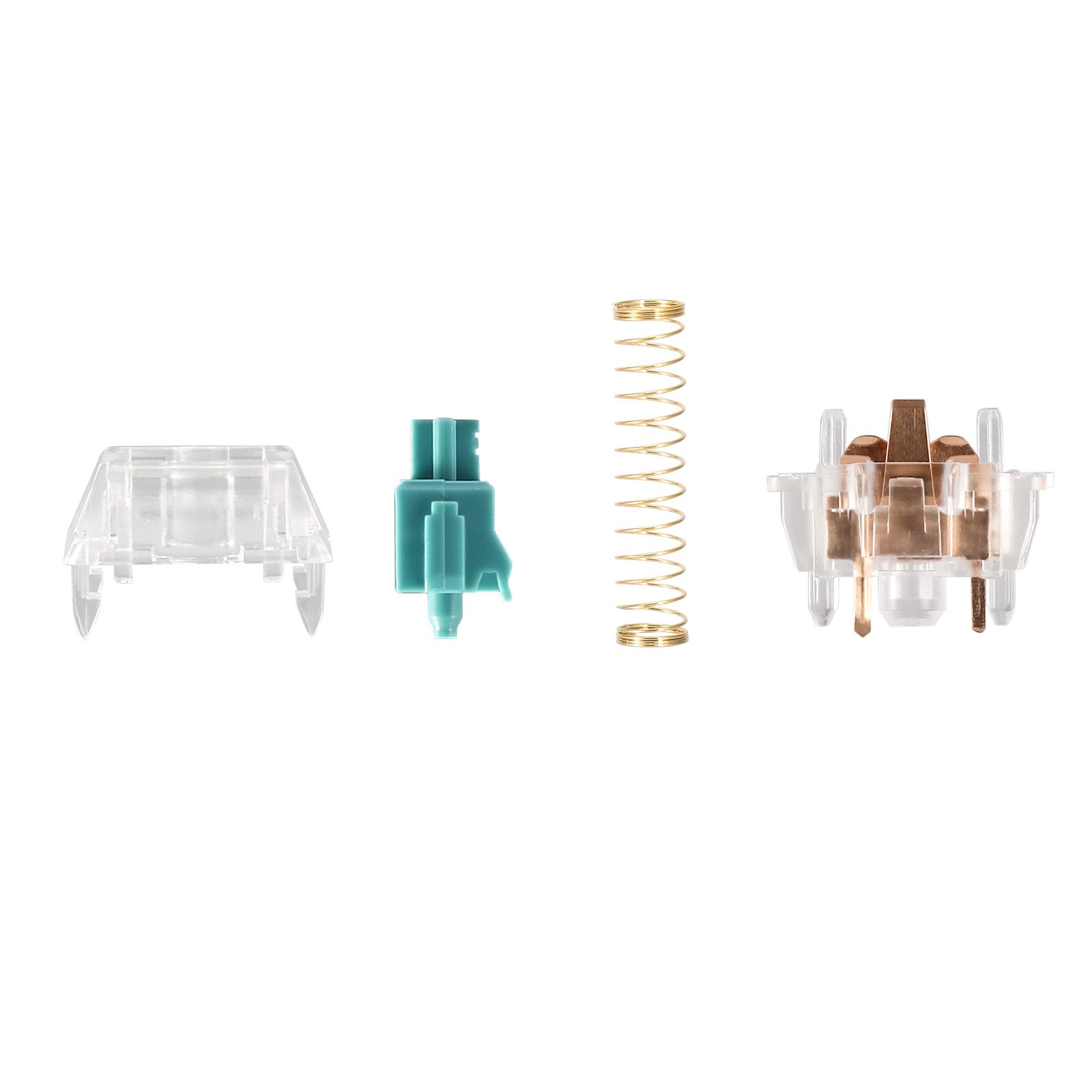DUROCK Clear T1 Tactile Mechanical Keyboard Switch Gold Plated 67g Spring Keyswitch for Custom Keyboard Switches
