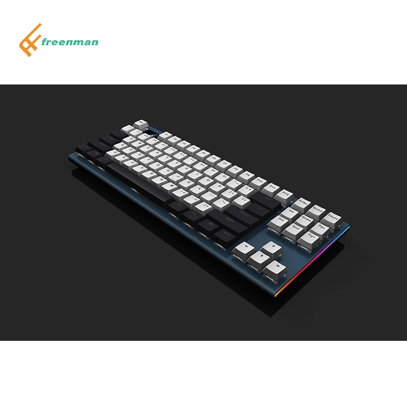Linear Clicker Gaote Switch Wired Gaming Keyboard RGB with Metal Case and ABS Keycaps Mechanical Low Profile Switch Red Desktop